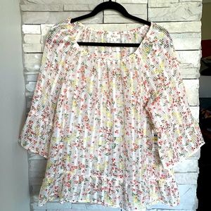 Ditsy Daydream Style & Co Coverup/Blouse NWT